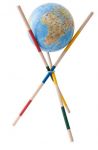 Interaktiver Kinderglobus COLUMBUS Mikado Globus Unsere Erde  34 cm, beleuchtet, physisches Kartenb